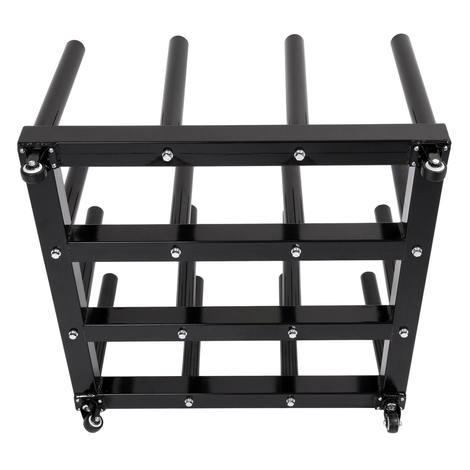 1200LBS Vinyl Cart Mobile Media Rack w/ Casters 16 Rolls Digital Media Storage