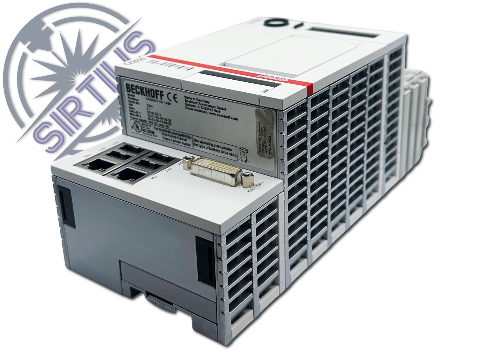 Beckhoff Embedded PC CPU CX2020-0130, CX2100-004 ( w/ EL1018 & EL2008 Modules)
