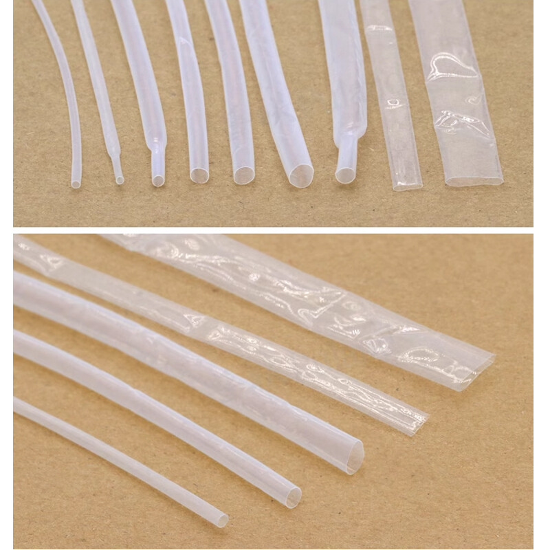 1.7:1 / 4:1 Transparent PTFE FEP Heat Shrink Tube φ0.5mm-25mm Diameter One Meter