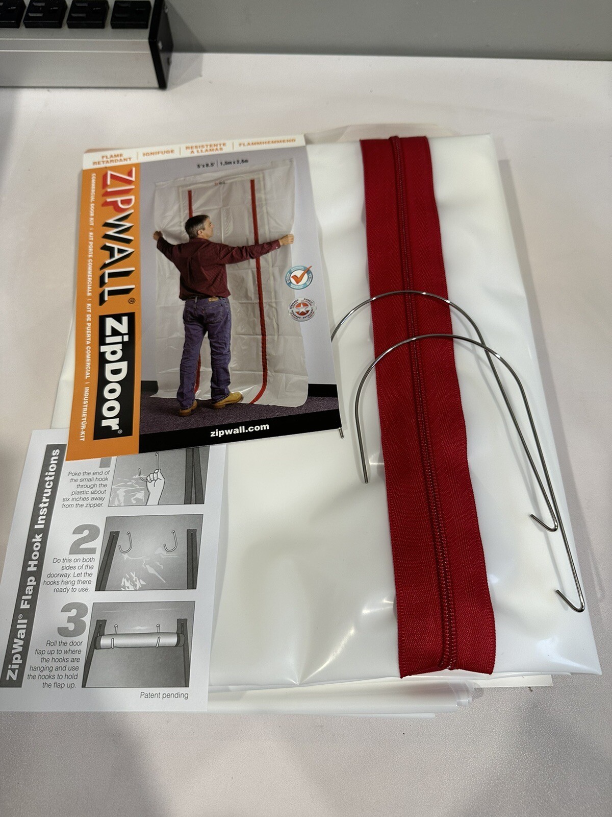 ZIPWALL ZipDoor Dust Barrier Door 5 ft x 8-1/2 ft ZDC Missing Double Sided Tape