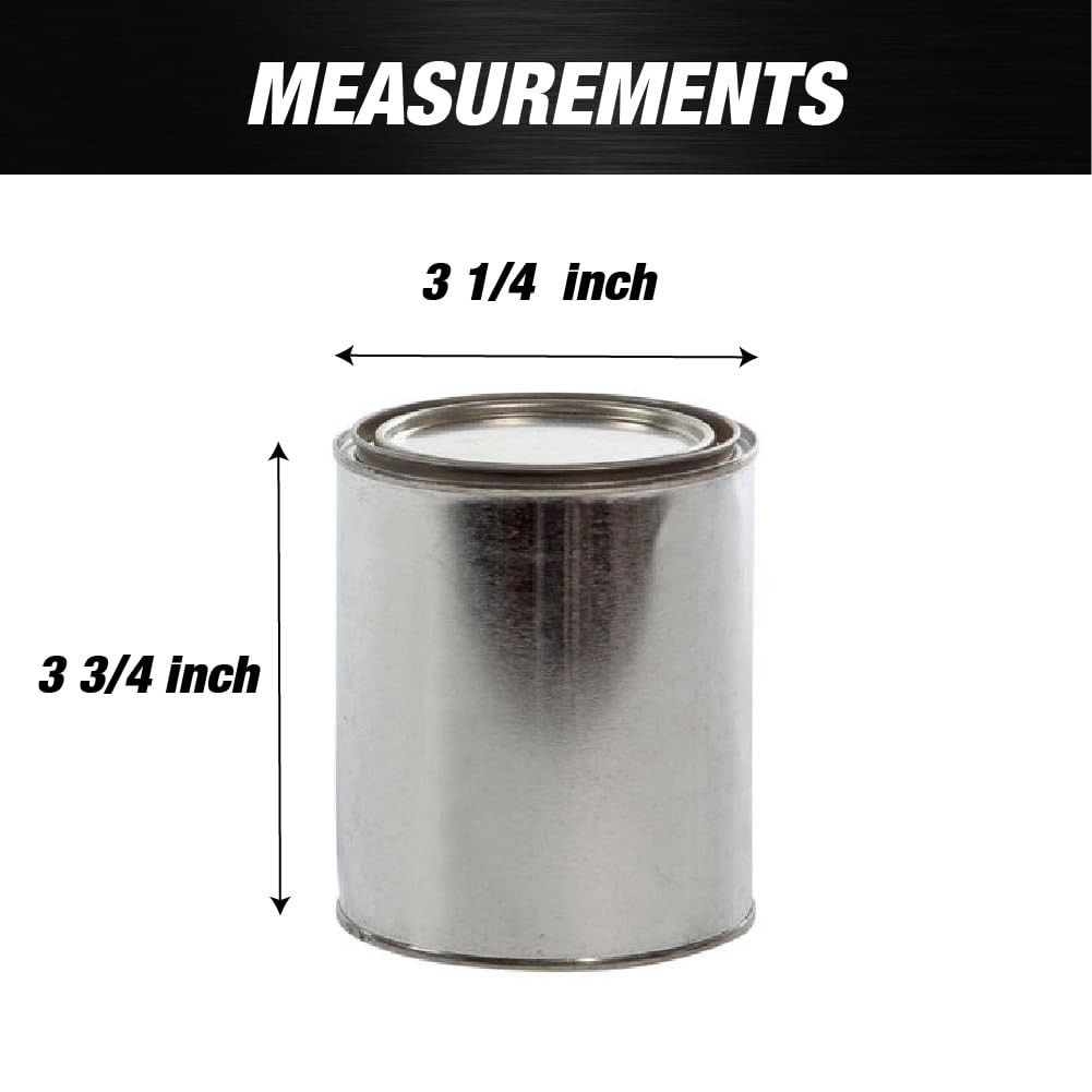 LAUCO Empty Paint Cans with Lids, 16 oz Pint Metal Paint Cans, 12 Pack, Durable