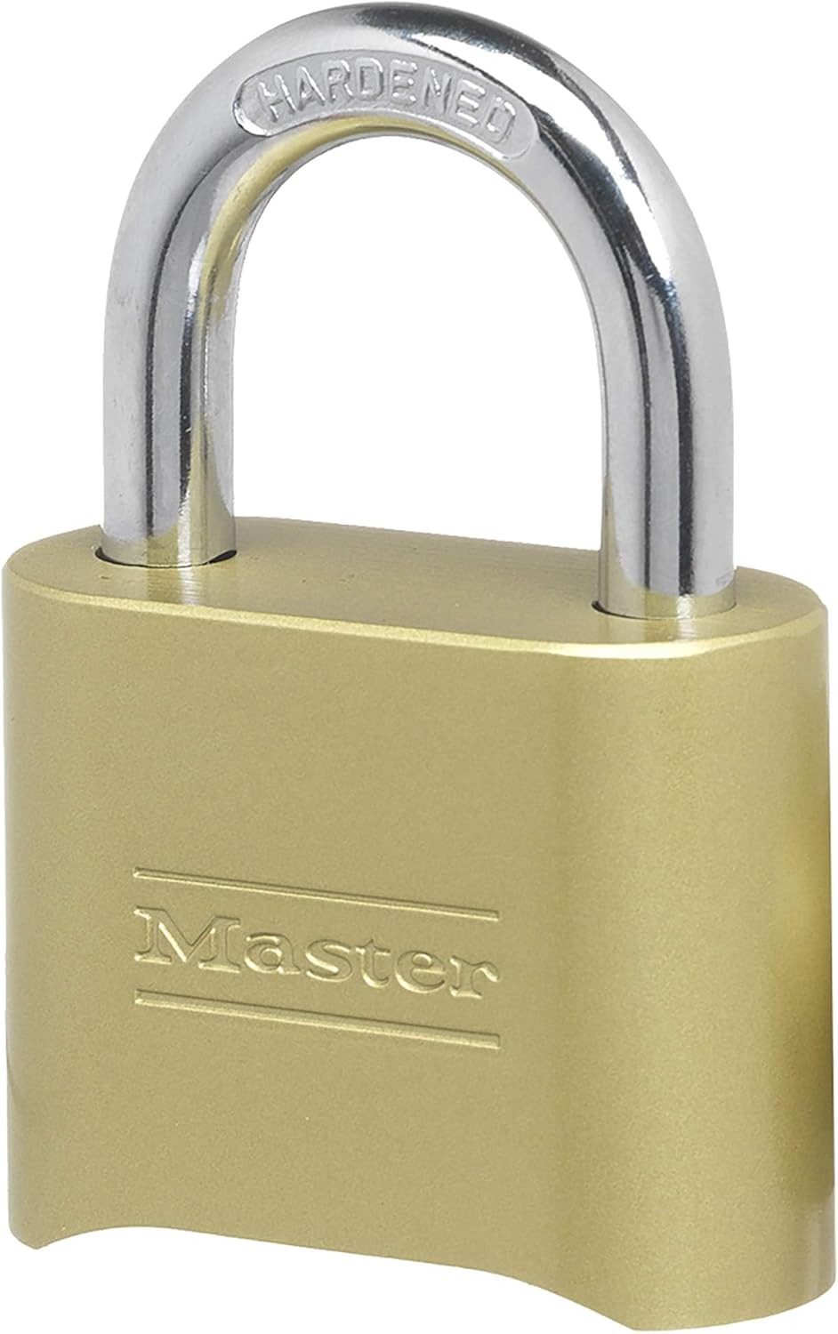 Master Lock Brass Combination Padlock for Indoor and Outdoor Use with Resettable