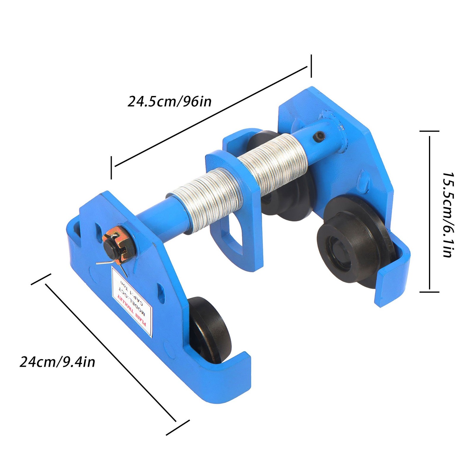 Alloy Steel I-Beam Trolley 1100lb/0.5t Double Wheel I-Beam Flange Width 55-135mm