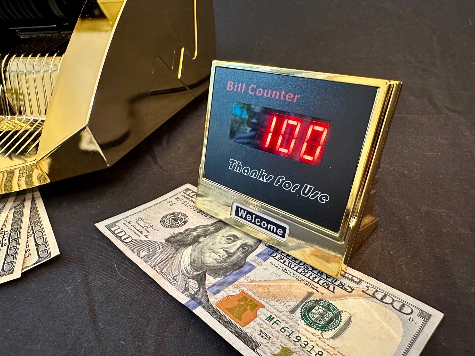 Upromax Gold Money Bill Dollar Counter UV/MG Detection + Counter Display NEW💰🔥