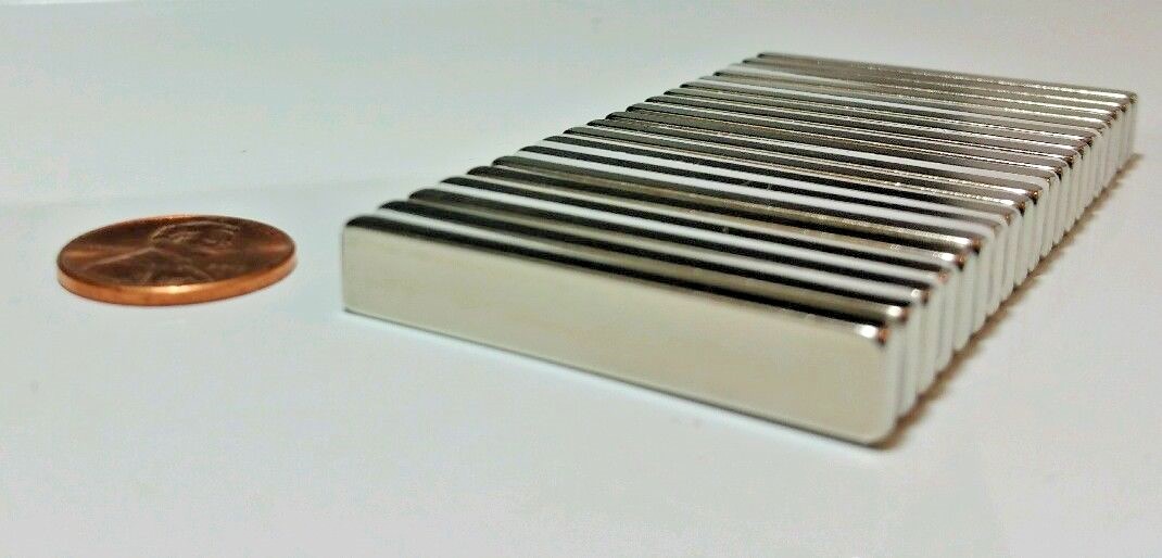 10 NEODYMIUM magnets 1-1/2″ × 1/4″ × 1/8″ Strong Rare Earth magnets. N52 Grade