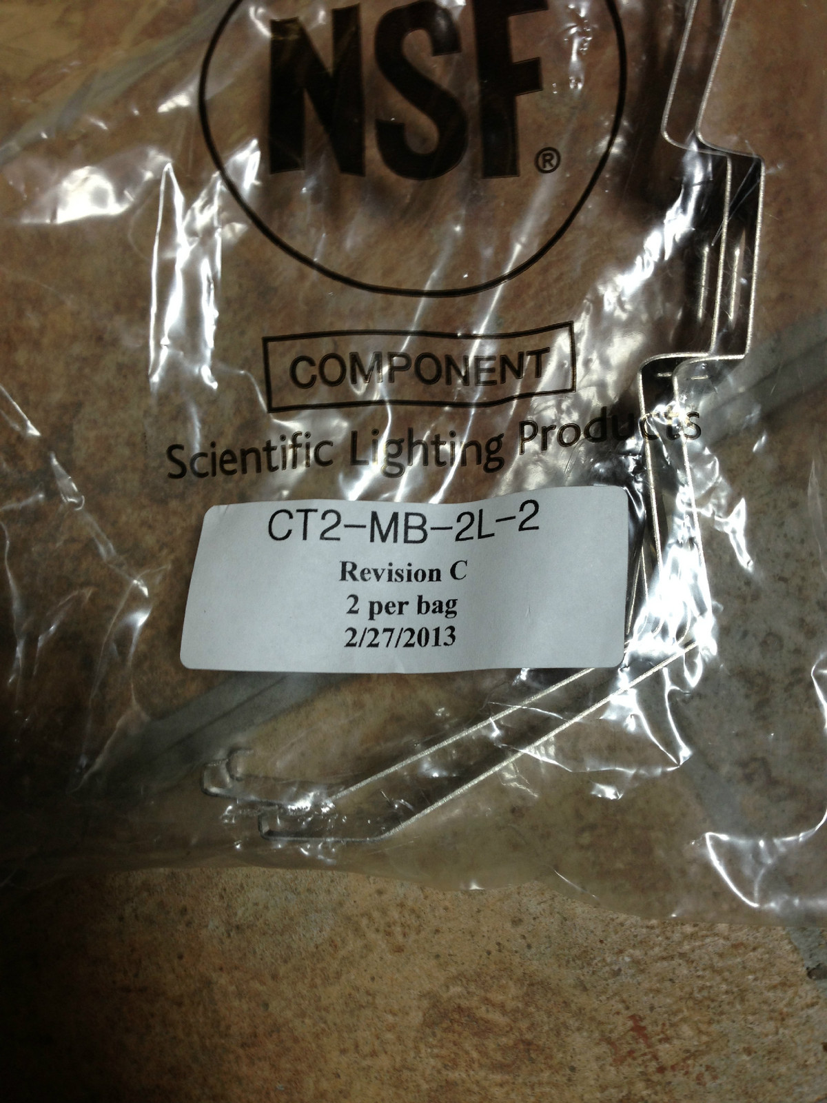 Scientific Lighting Products Citadel 2 Stainless Mounting Brackets CT2-MB-2L-2