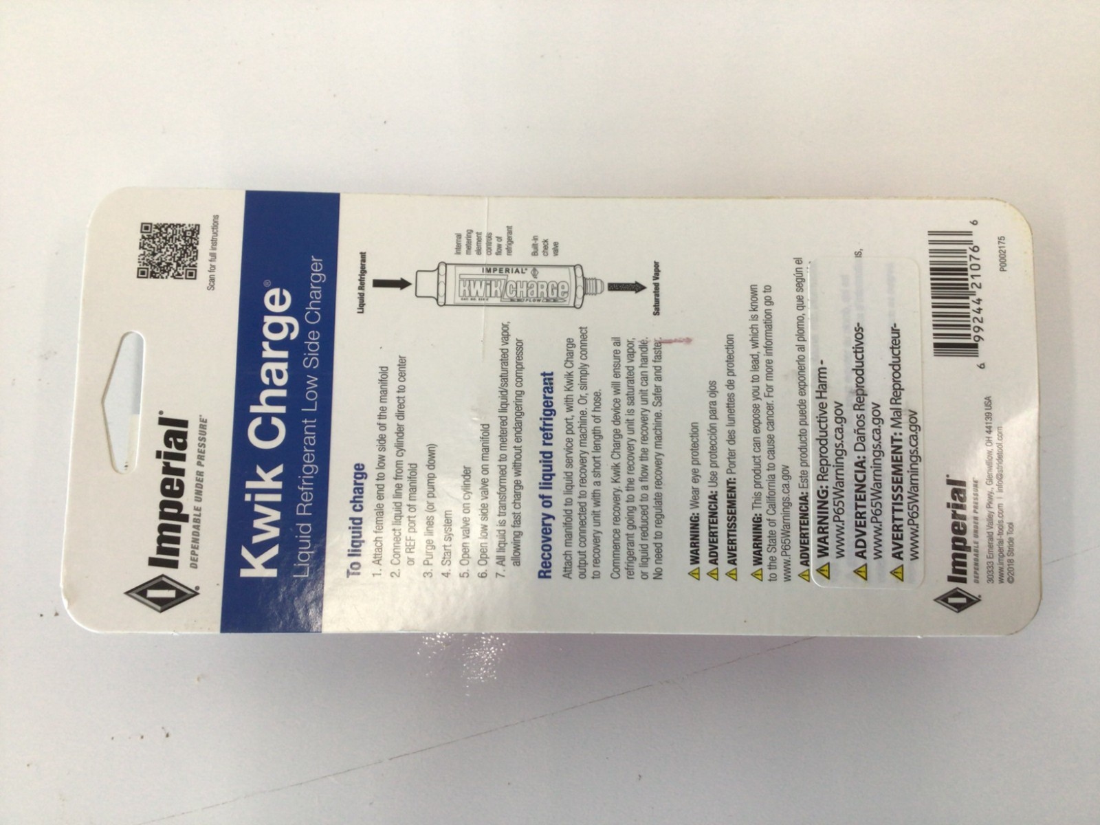 Imperial 535-C Kwik Charge Liquid Low Side Charger 3KU66