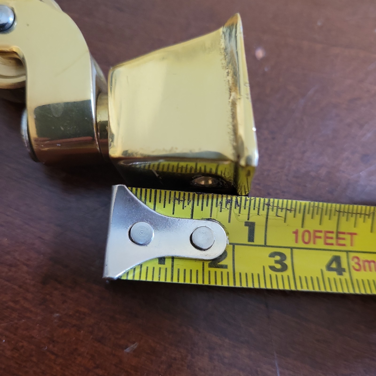 Set of 3 Brass Swivel Casters w Screws EXTRA Small 3/4″ Square Cup 2″ Tall Appx