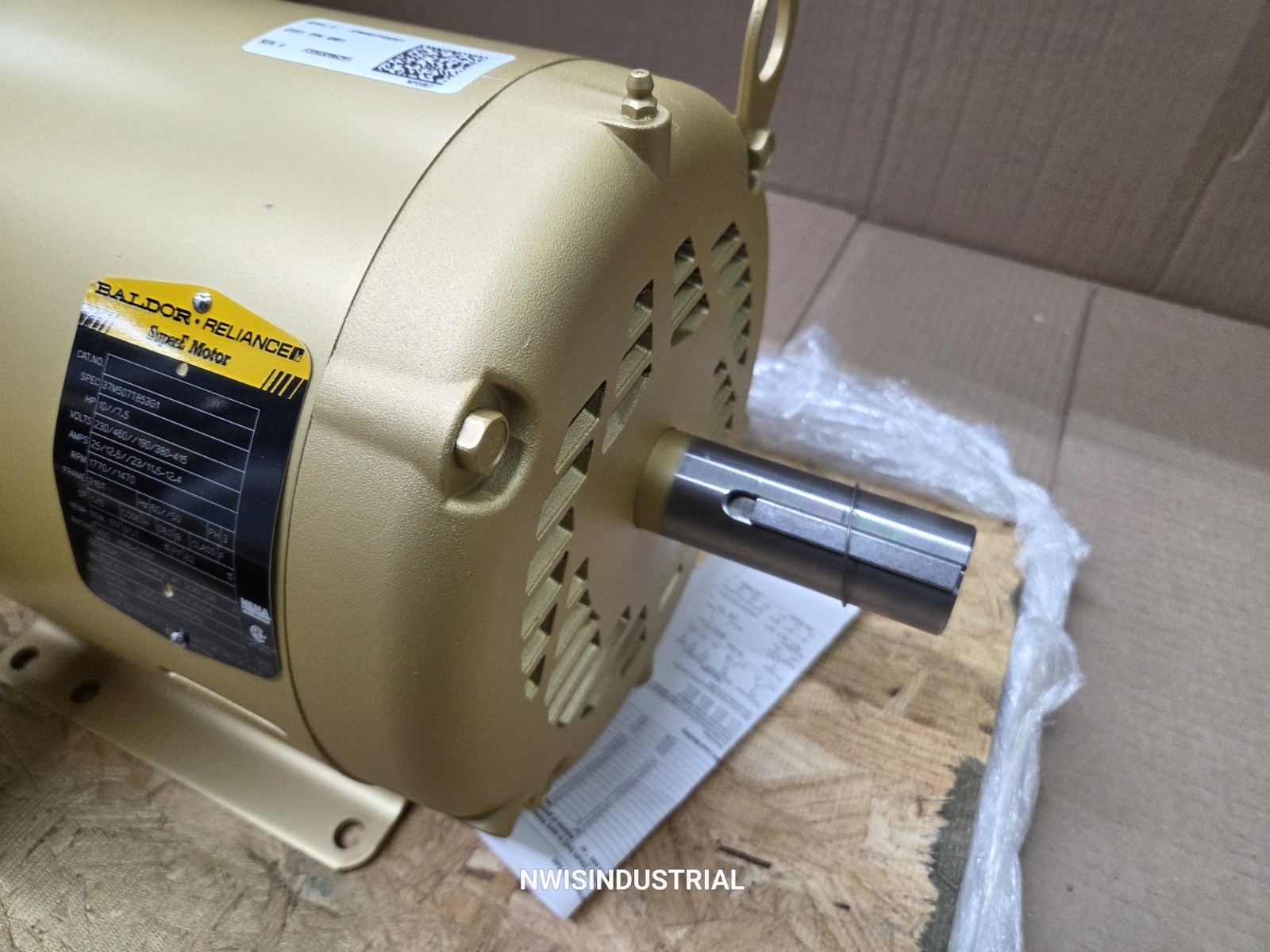 Baldor Electric Motor 10 HP, 230/460V, 1770 RPM, 215T, (Compare to EM3313T)