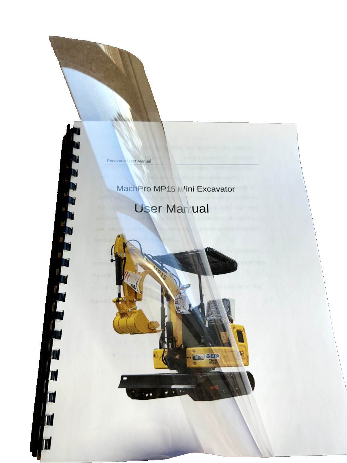 1.5-Ton Mini Excavator Track Hoe MachPro MP15 Operation & Maintenance Manual