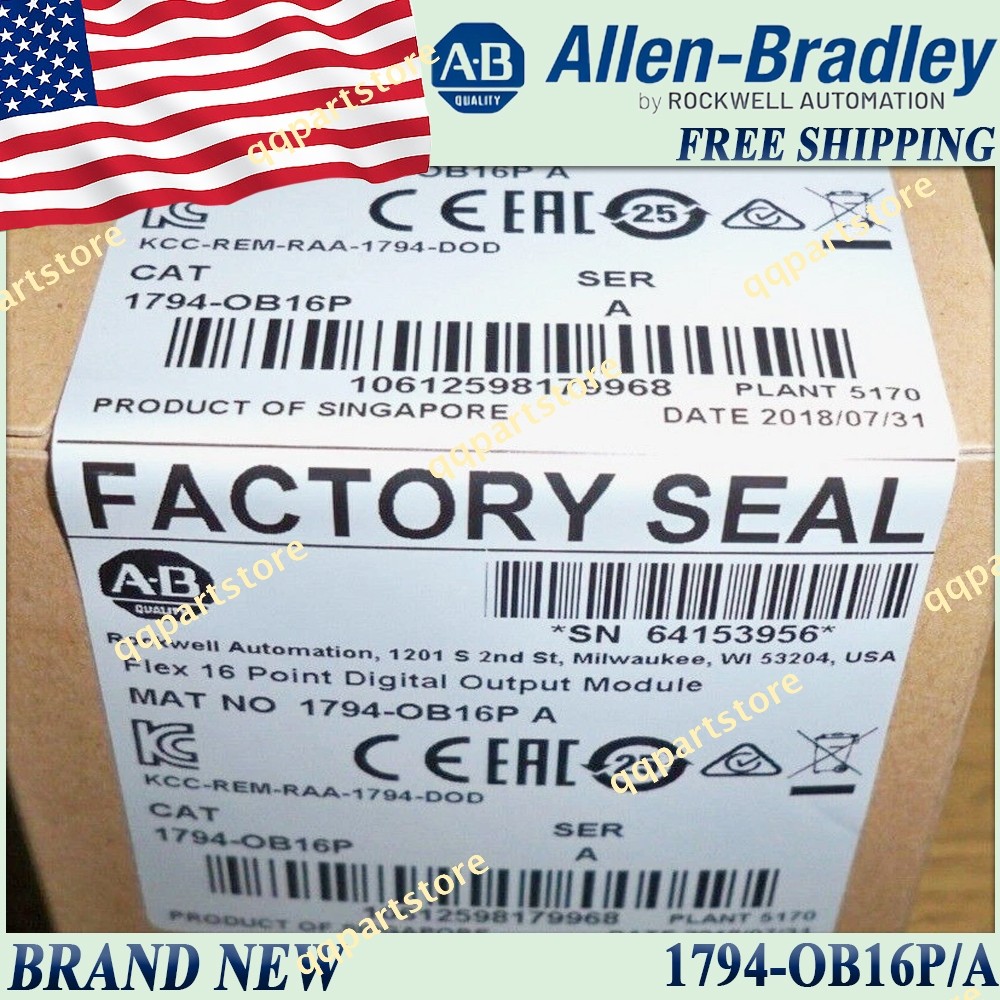 New in Box AB 1794-OB16P/A Flex 16 Point Digital Output Module 1794OB16P serA US