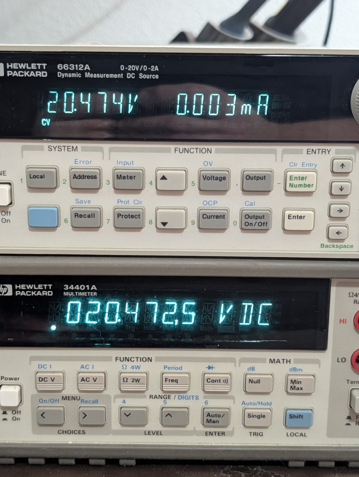 HP/Agilent 66312A Dynamic Measurement DC Source – 20V 2A 40W – Good Condition!