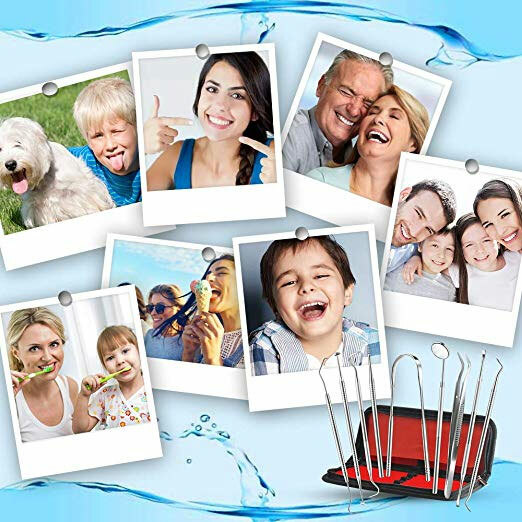 9pc set Dental Teeth Cleaning Kit Floss Plaque Remover Oral Care Tooth Tools