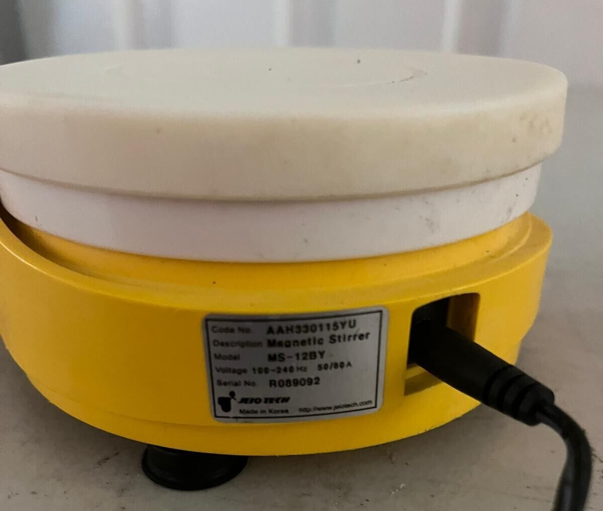Jeio Tech Magnetic Stirrer MS-12BY W/ POWER CORD 60 DAYS WARRANTY