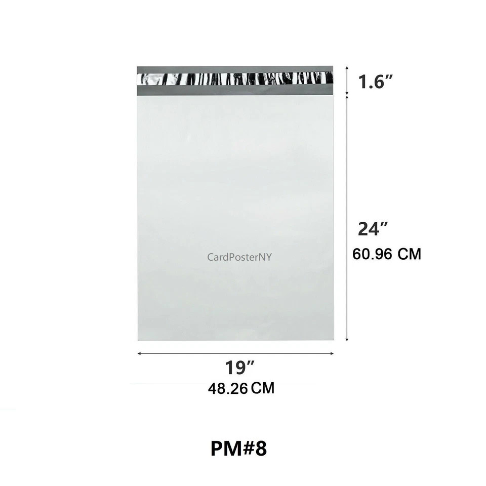 100 Pcs Poly Mailers Shipping Bag 7.5×10 9×12 10×13 12×15.5 14.5×19 19×24 24×24