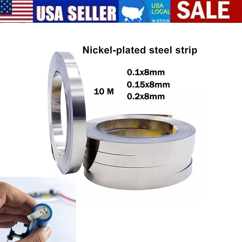 10M Pure Nickel Plate Strip Tape Sheet For Li 18650 Battery Spot Weld Tool DIY