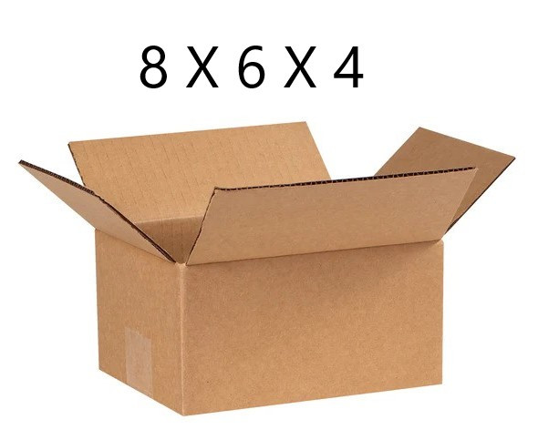 50 Pack 8x6x4 Shipping Boxes for Packing & Moving Heavy Duty Corrugated Cartons
