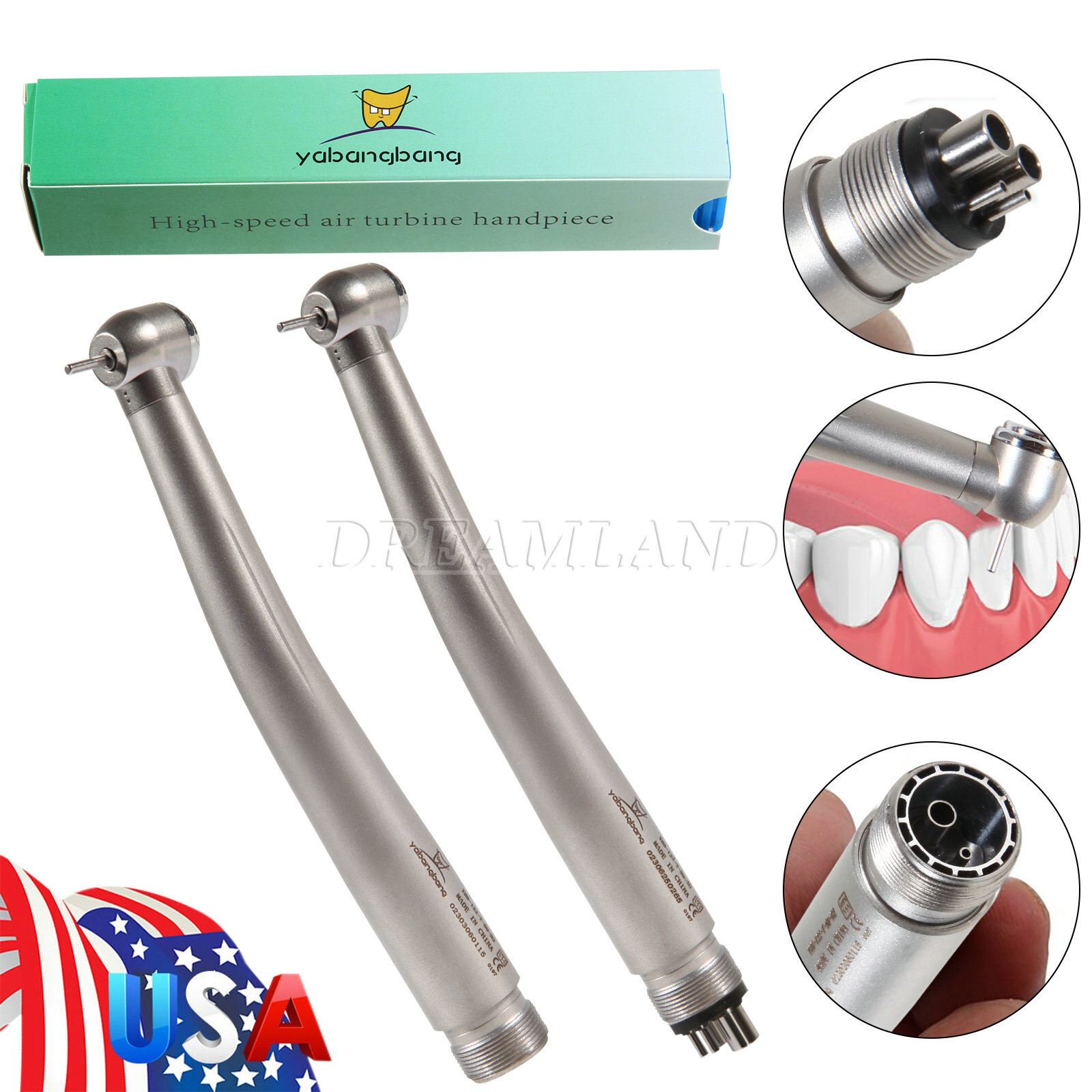 1-10 Yabangbang Dental (LED E-generator) High Speed Handpiece 4/2 Hole NSK Style