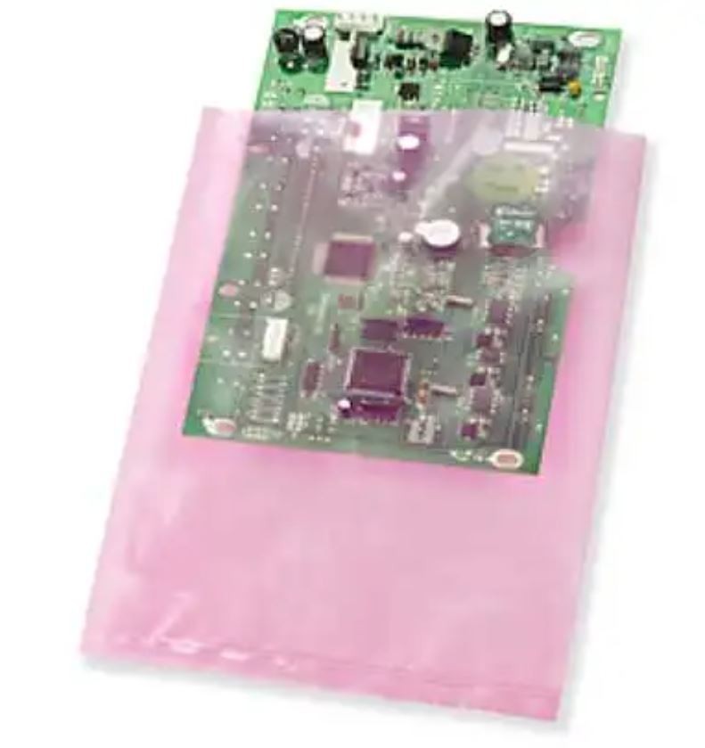Pink Anti-Static Poly Bags Electronic Polyethylene 2,4,6 Mil Heat Sealable LDPE