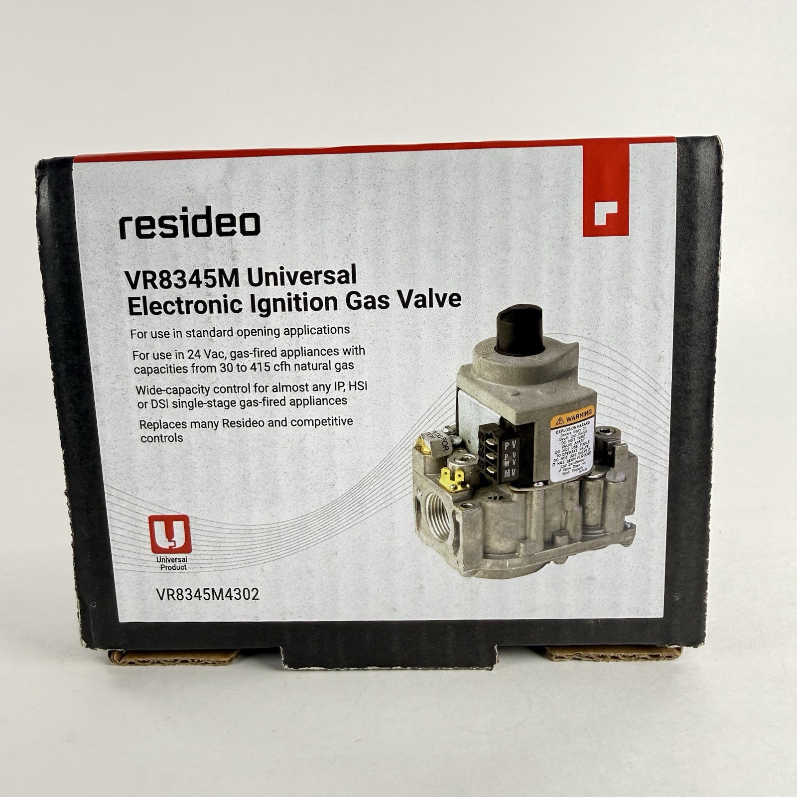 Honeywell/Resideo VR8345M Gas Valves Universal Ignition Valve VR8345M4302