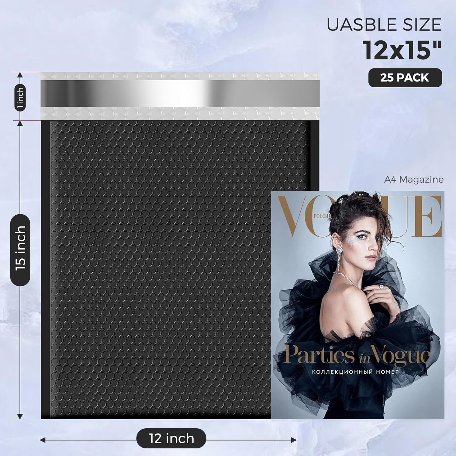 40pc Black Bubble Mailers 12×16 Large Padded Envelopes 12×15 Bubble Mailing Bag