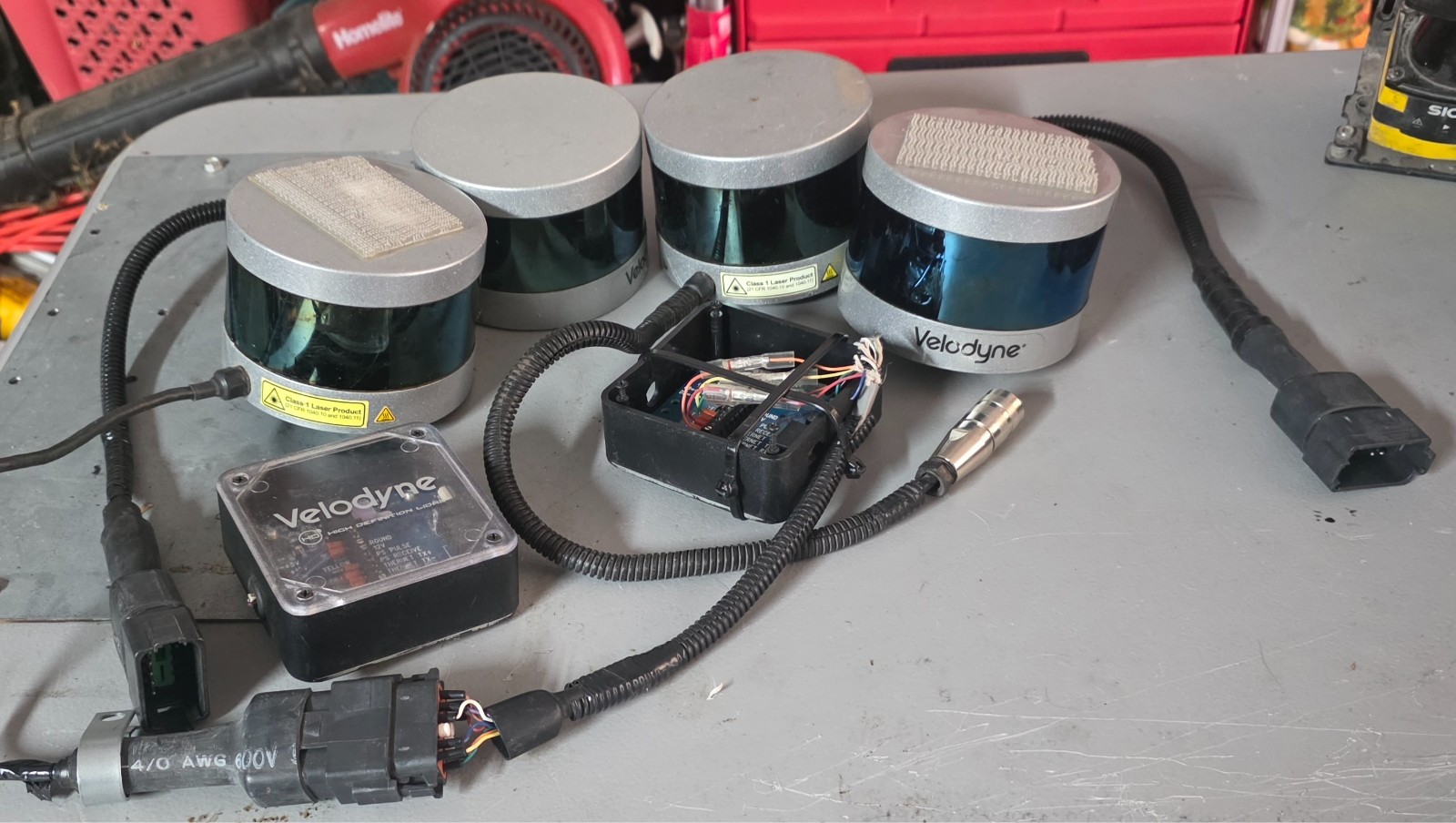 (4)Velodyne VLP-16 Puck LiDAR Sensor 16 Channel 3D Laser Scanner – Used Untested