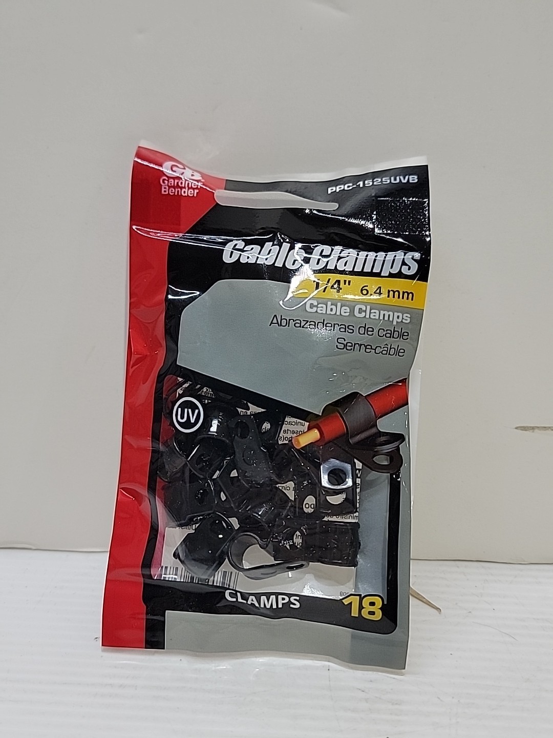 18 Pack Gardner Bender Cable Clamps 1/4″ 6.4mm