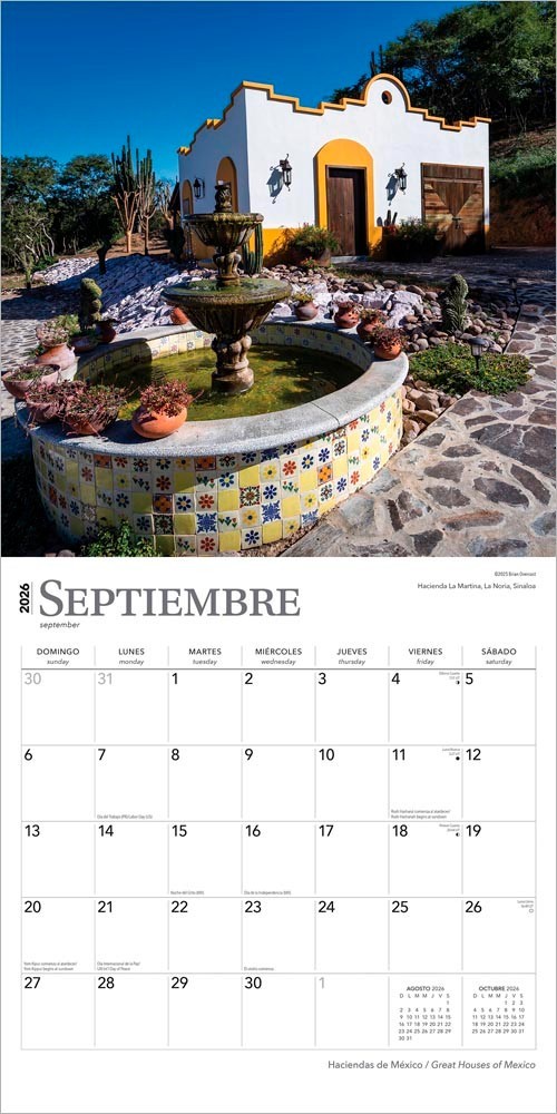 Haciendas de Mexico | Great Houses of Mexico | 2026 12×24″ Wall Calendar
