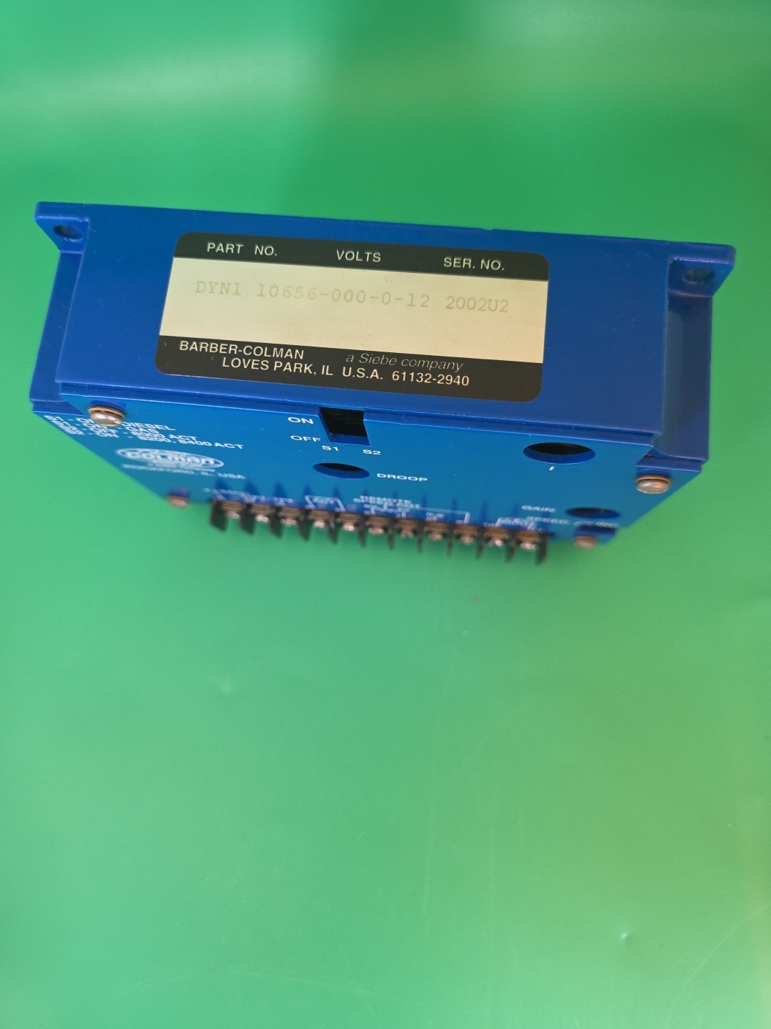 New OEM DYN1 10656-000-0-12 Barber Colman Speed Controller Governor