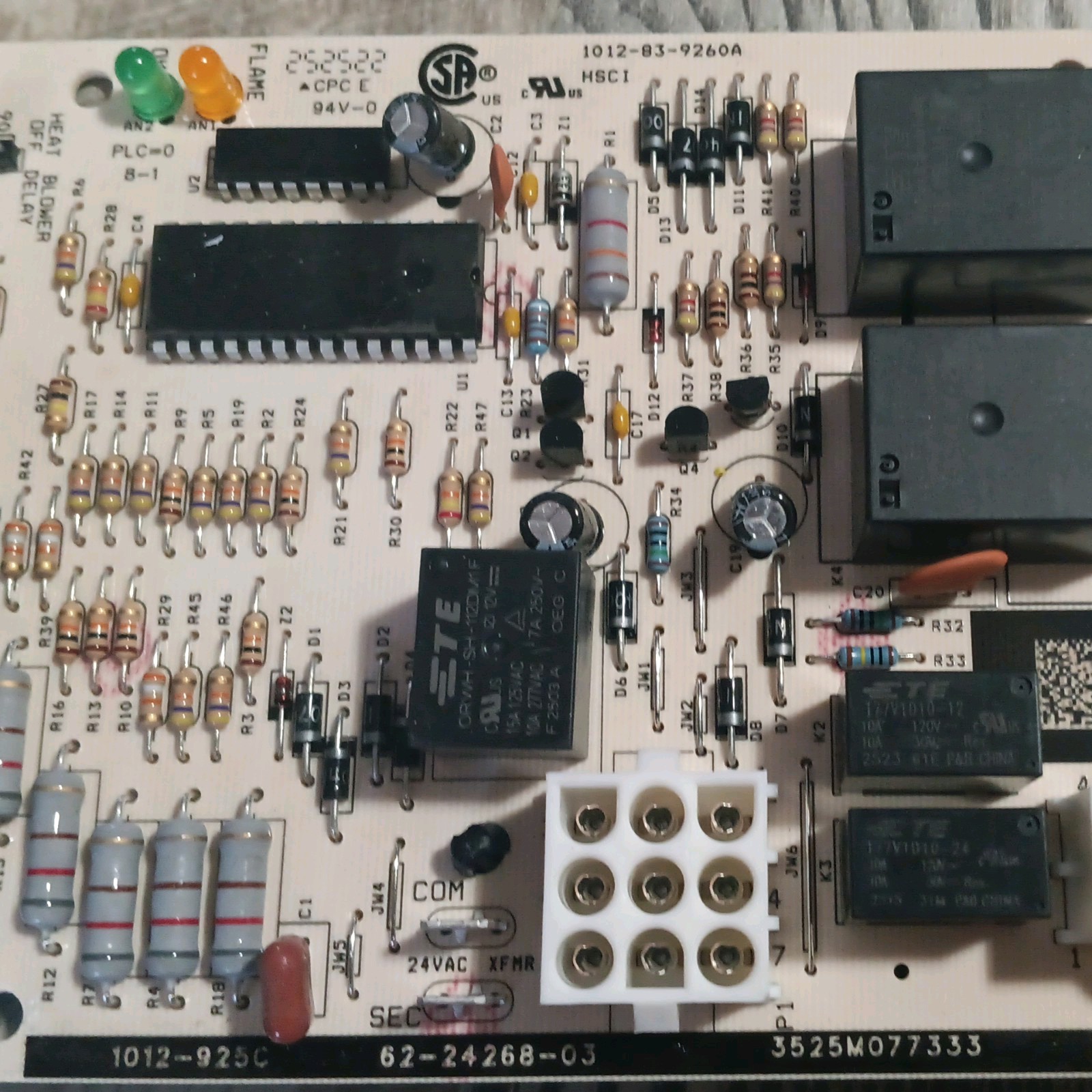 Rheem Ruud 1012-925C Furnace Control Circuit Board 62-24268-03