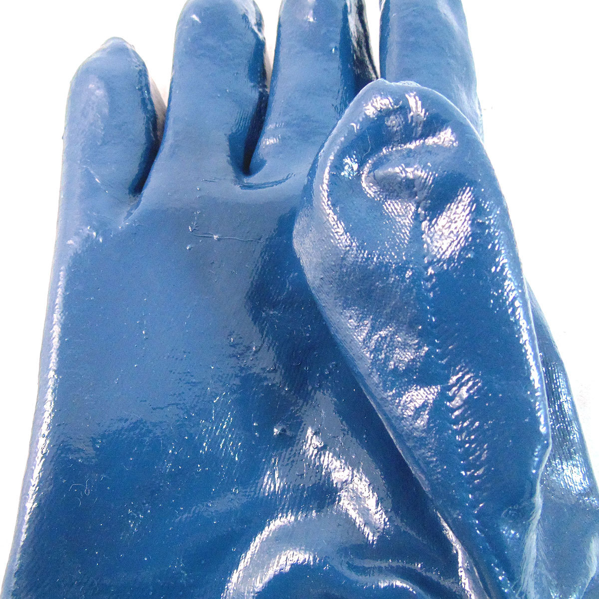 BG Nitrile Coated Rubber PVC Gloves Chemical Resistant,One size,Blue-BG105NITRIL