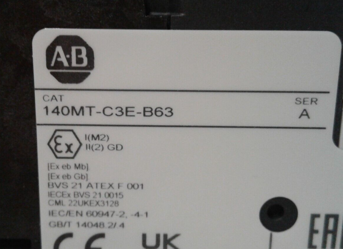 Allen Bradley 140MT-C3E-B63 Series A Motor Protector / Circuit Breaker – New