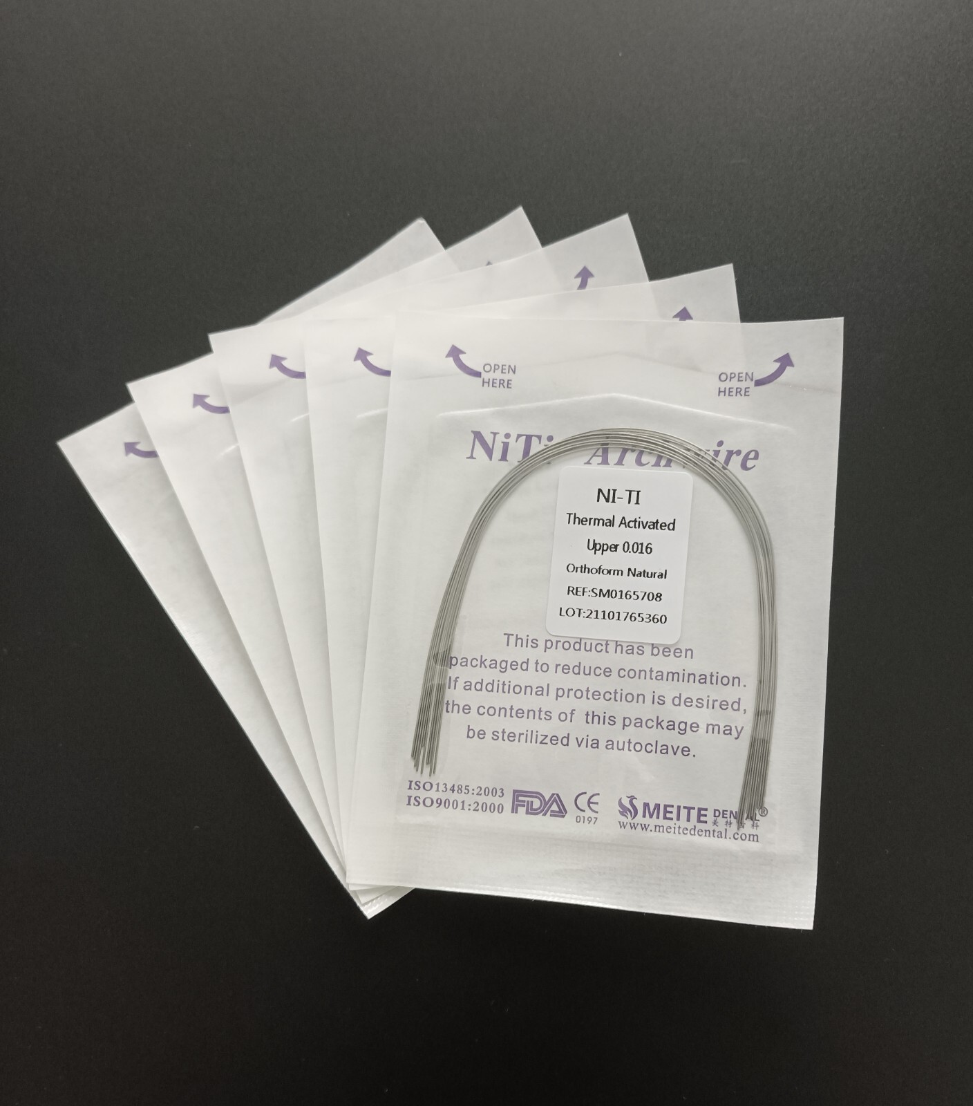 10Packs Dental Orthodontic Thermal Activated Niti Round Arch Wires Natural Form