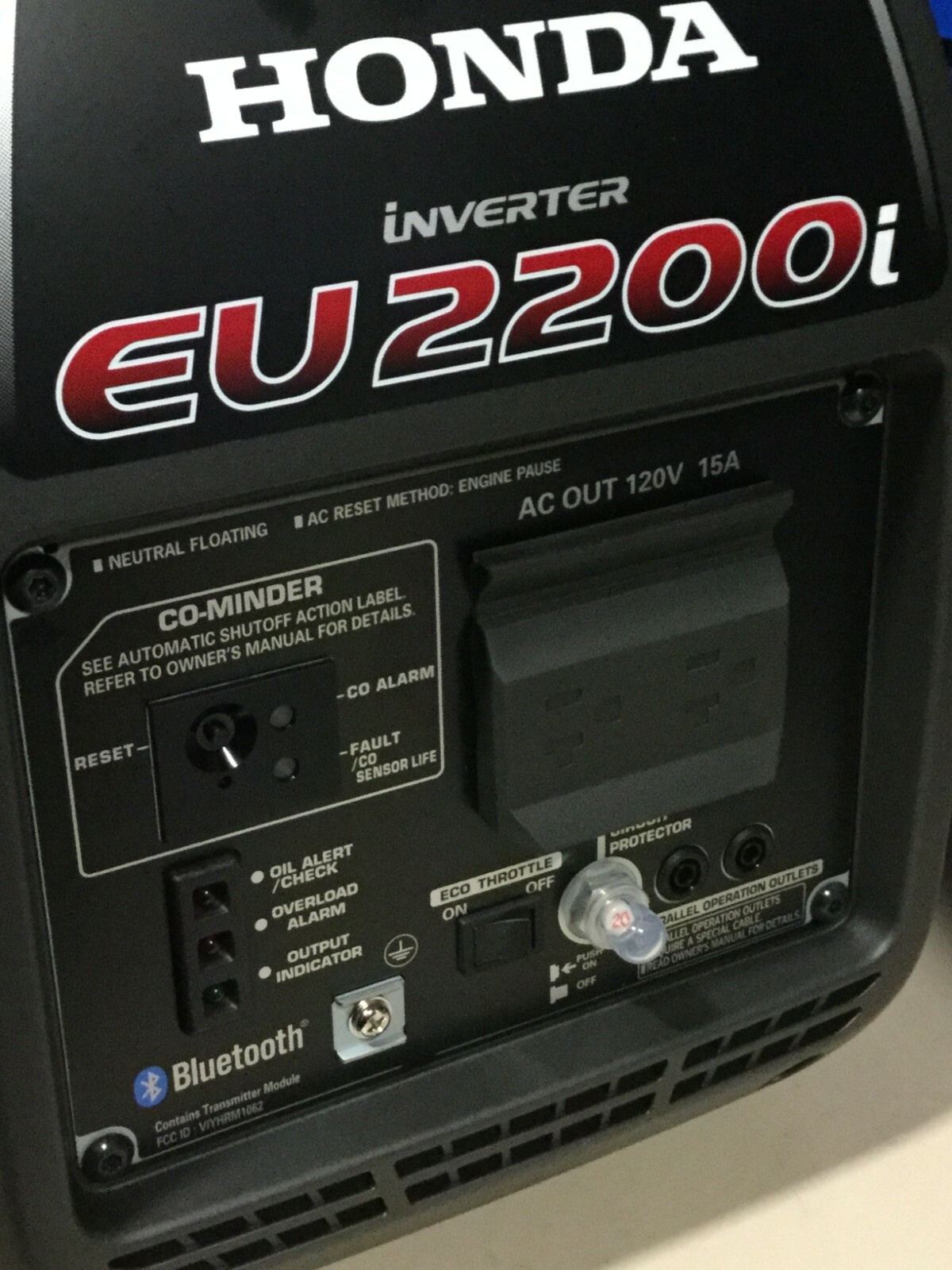 HONDA GENERATOR EU2200iTA BLUETOOTH EXTENDED RUN FUEL CAP **MADE IN THE USA**