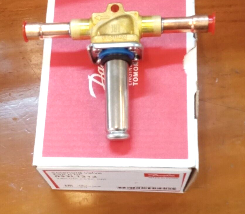 2PCS LOT- Danfoss 032L1212 Solenoid Valve EVR 6 NC 3/8in, ODFx3/8in- Brand New