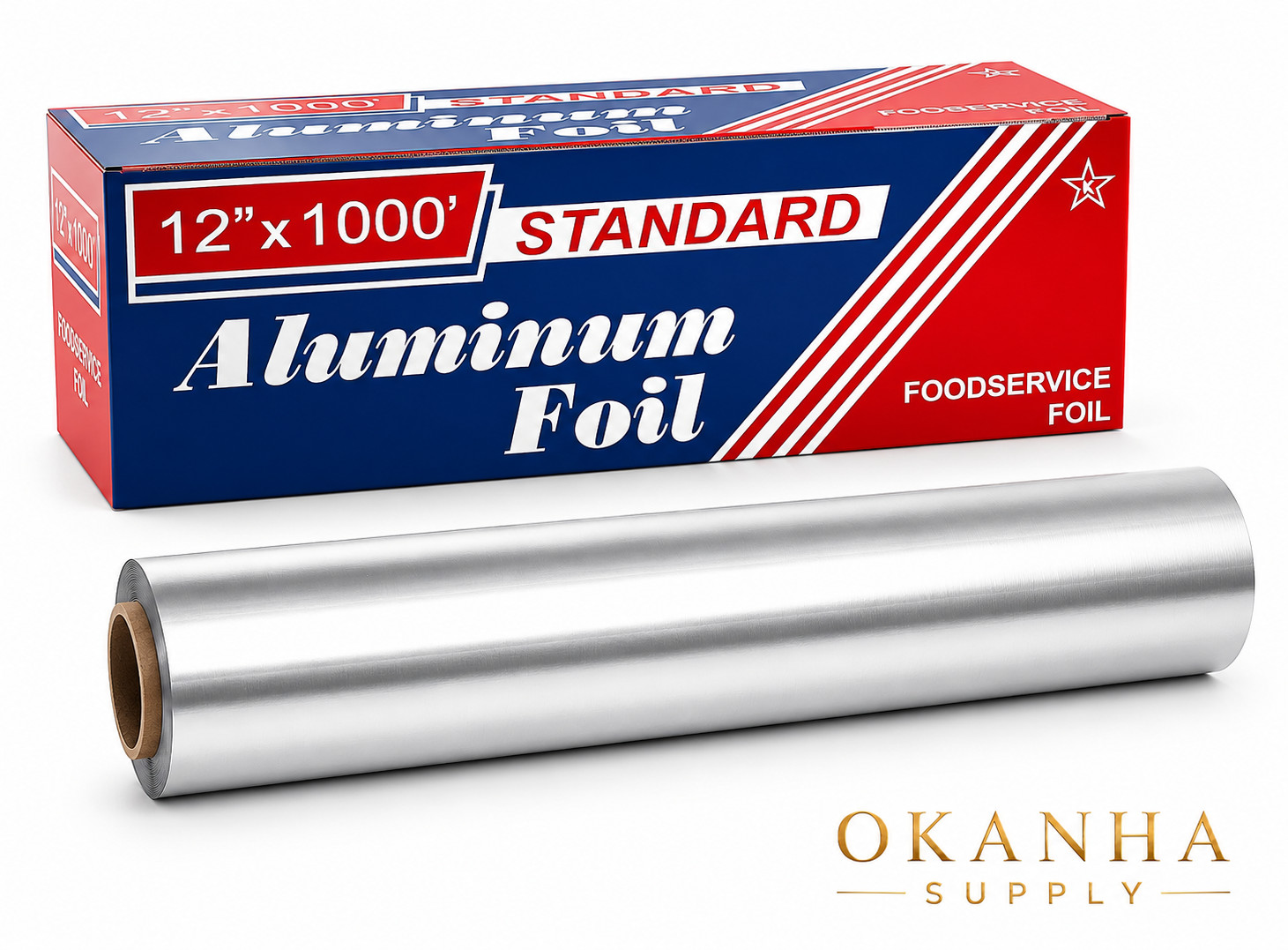 12″ x 1000 Ft Commercial Aluminum Foil Roll Foodservice Heavy Duty Wrap