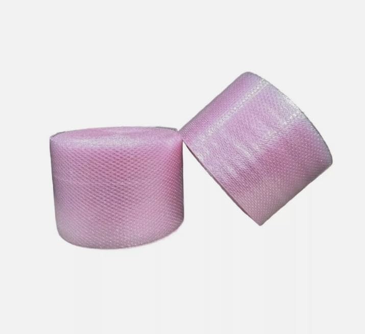 3/16″ Small Bubble Pink Cushioning Wrap Anti-Static Roll 700’x12″ Wide 700FT 12″