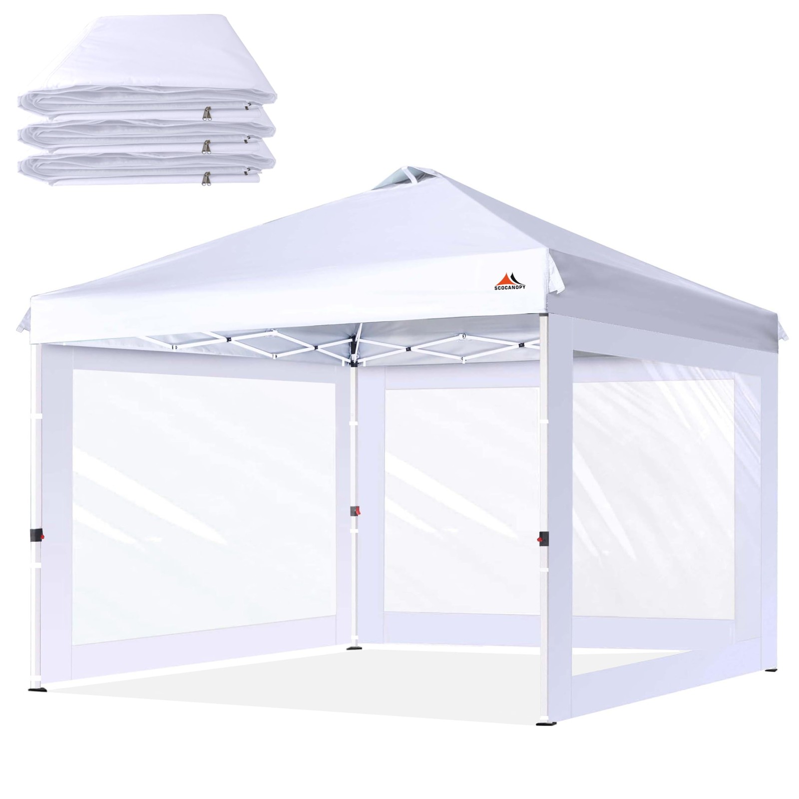 Scocanopy Clear Window Sidewall For 12X12 Canopy Frame 3 Pack Sunwalls Onlywhite