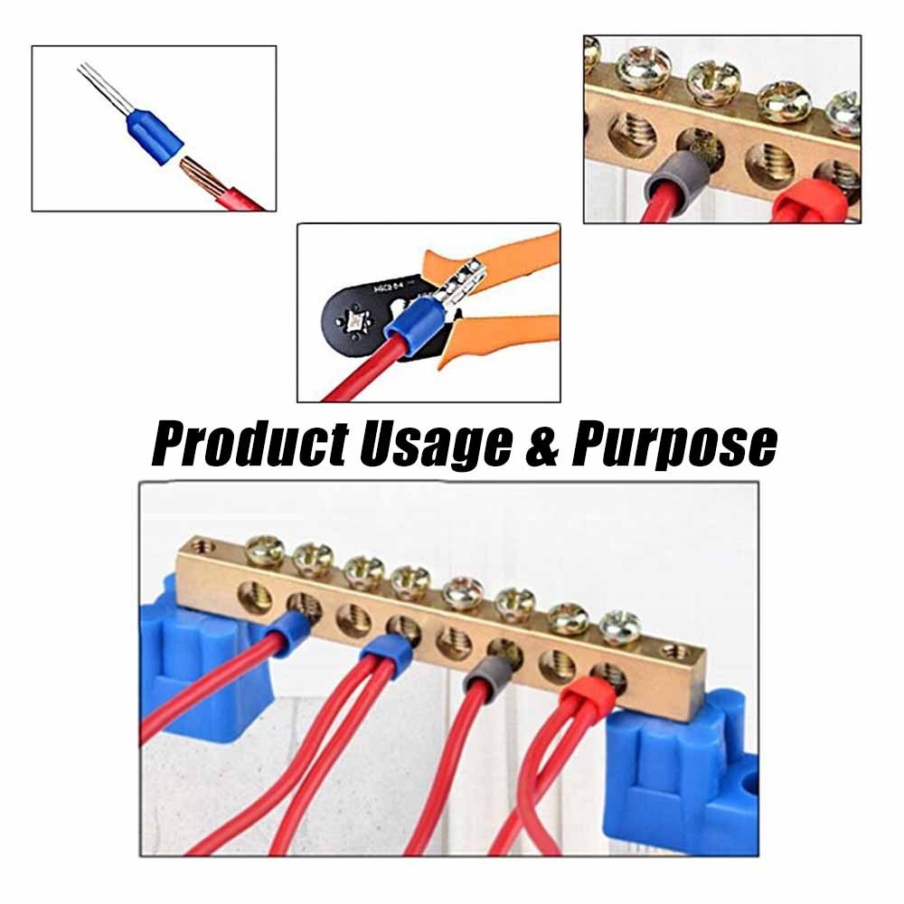 Ferrule Crimping Tool Kit AWG 23-7 Self-Adjustable Ferrel Crimper Kit W/ 1200Pcs