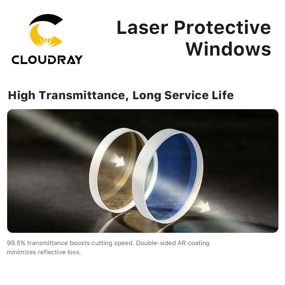 WSX Original Fiber Laser Protective Windows Quartz Fused Silica D18-D37 10PCS