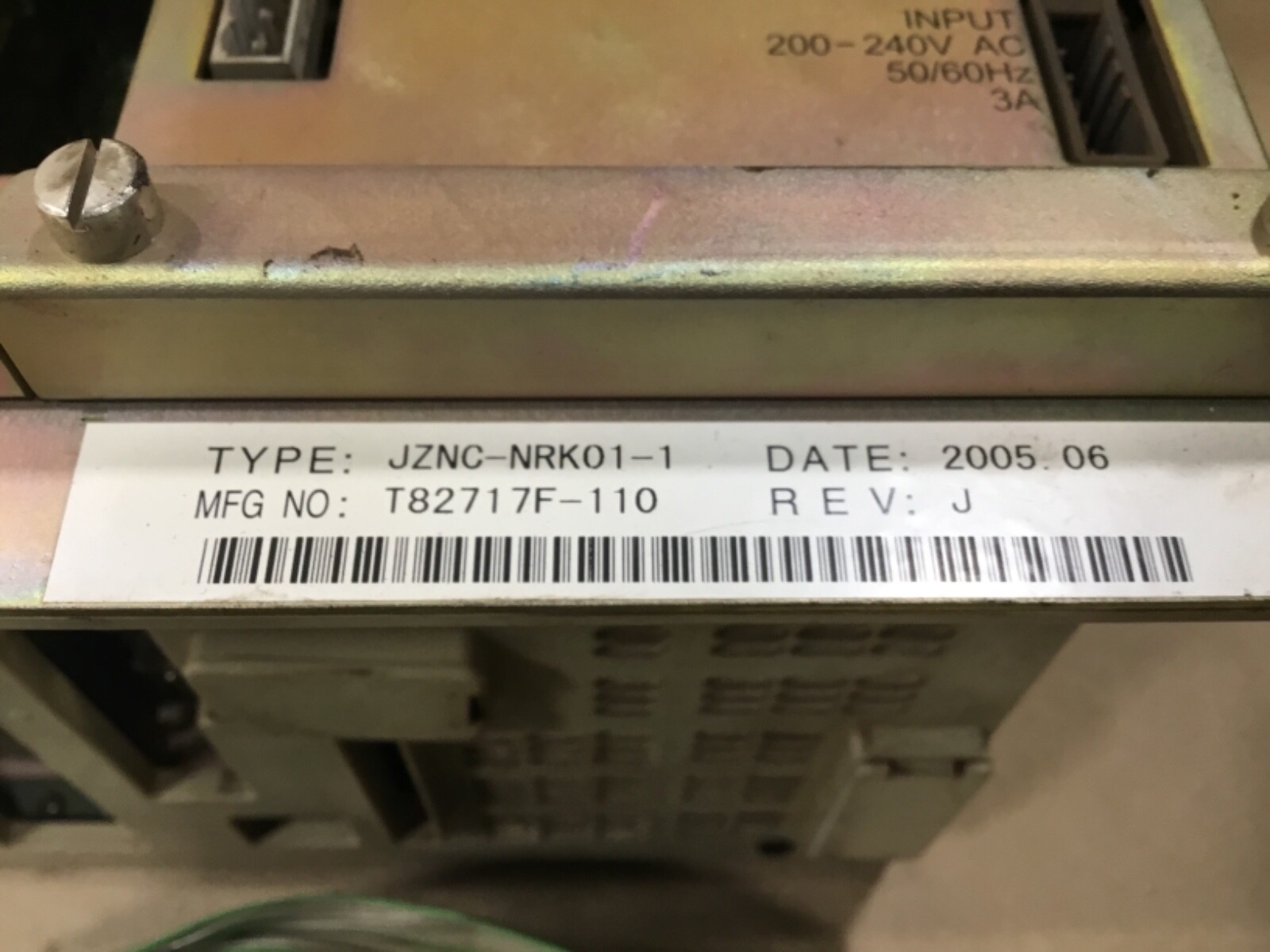 Yaskawa JZNC-NRK01-1 Servo Unit SGDR-AXA01A / CPS-420F / JZNC-NIF01-1 #74B11PR3