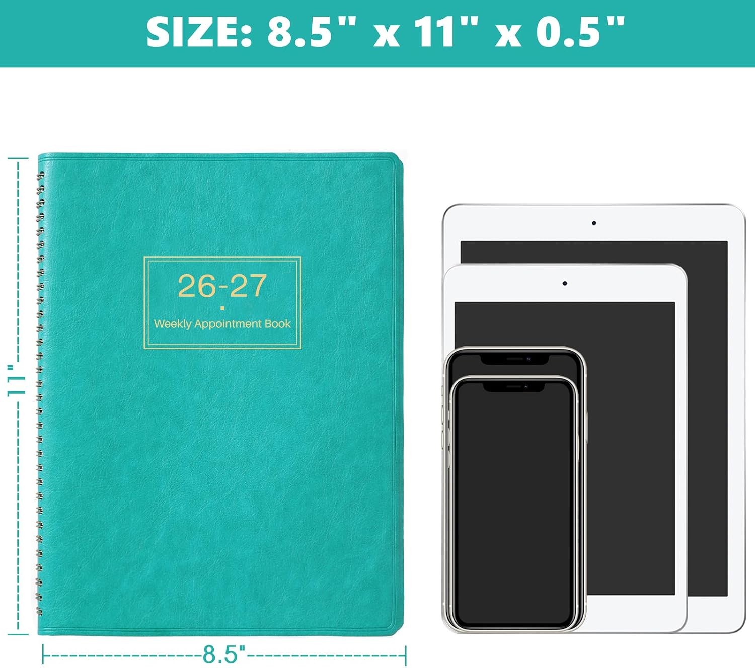 Weekly Appointment Book & Planner -2027 – Large -2027 Daily Hourly Planner,