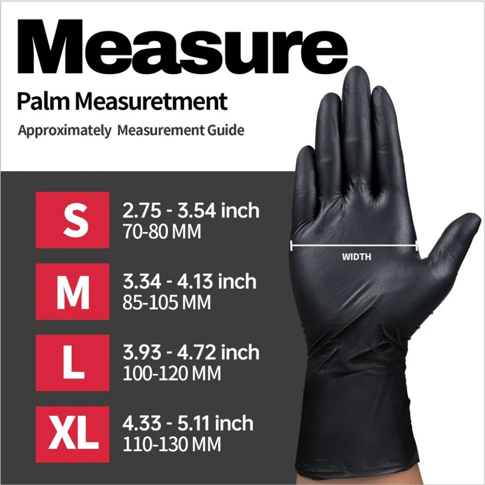 Advance Black Nitrile Exam Gloves 6 Mil Powder Free Bulk 1000ct Latex Free Glove