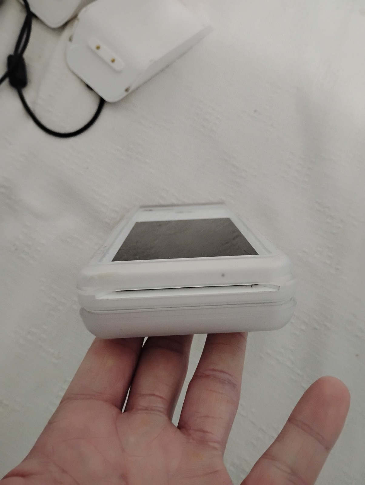 Clover Flex POS Credit Card Terminals Lot of 2 w/ Chargers & Charging Docks