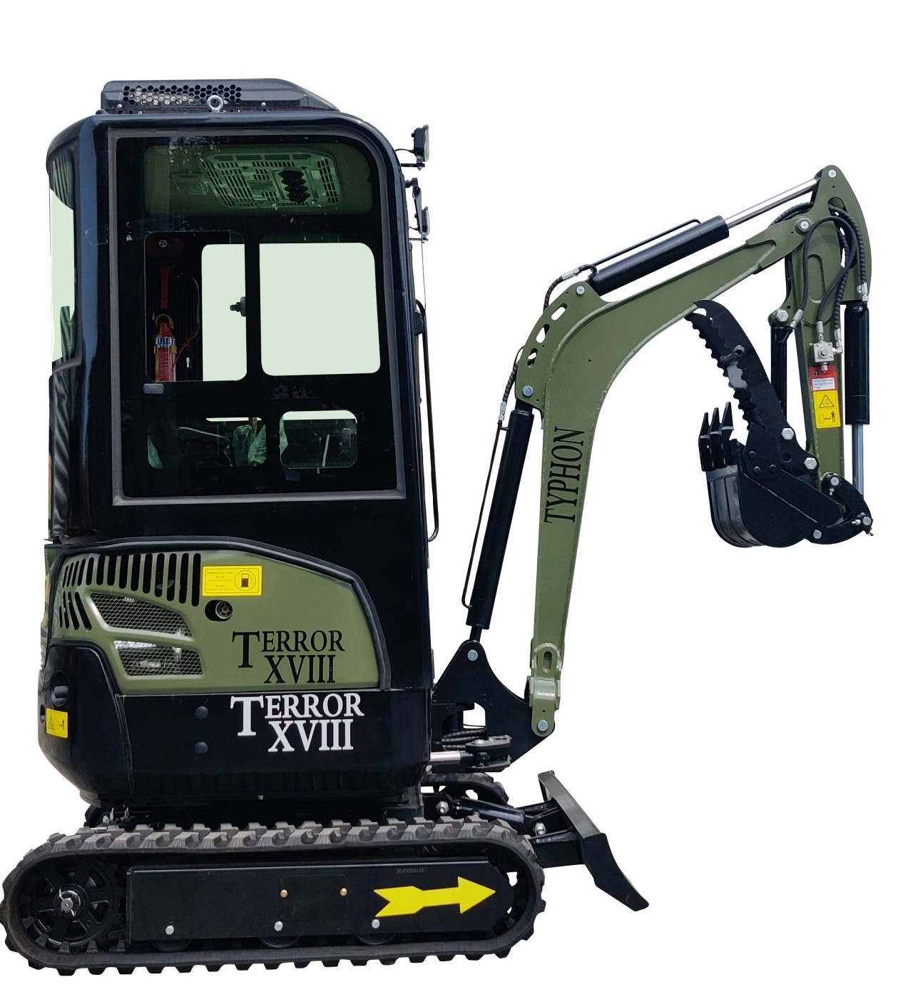 TYPHON Terror XVIII Prestige 2 Ton Mini Excavator AC/Heater cabin 13 Attachments