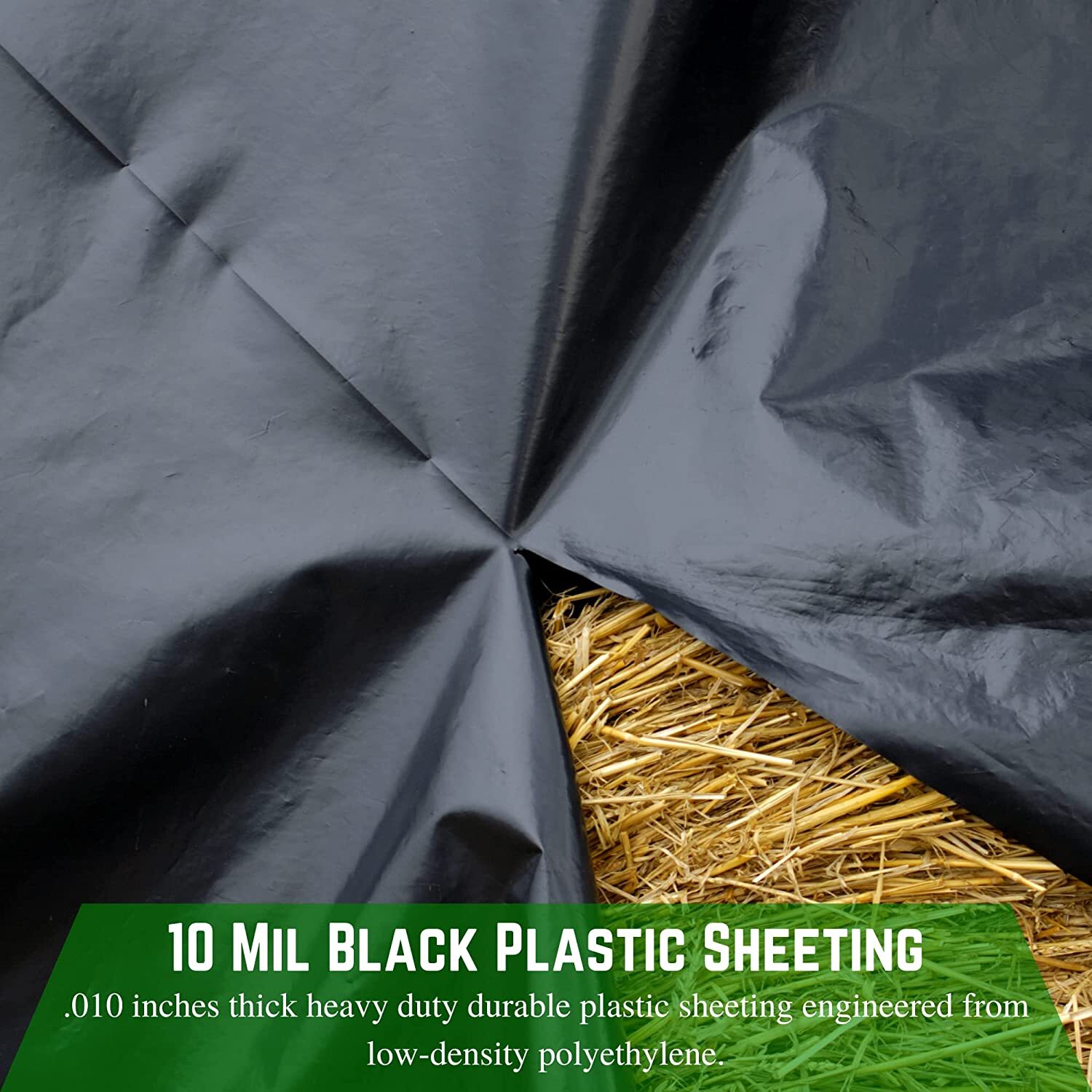 Poly Cover – 10 Mil Black Plastic Sheeting