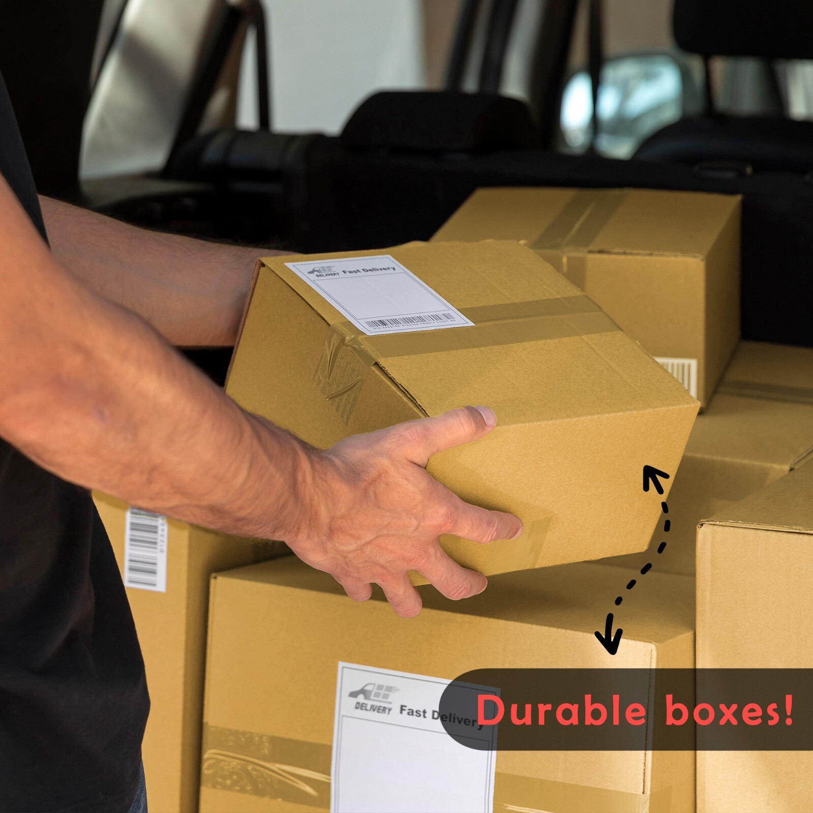 100pcs-8x6x6 Cardboard Paper Boxes Mailing Packing Shipping Box-Economic Grade