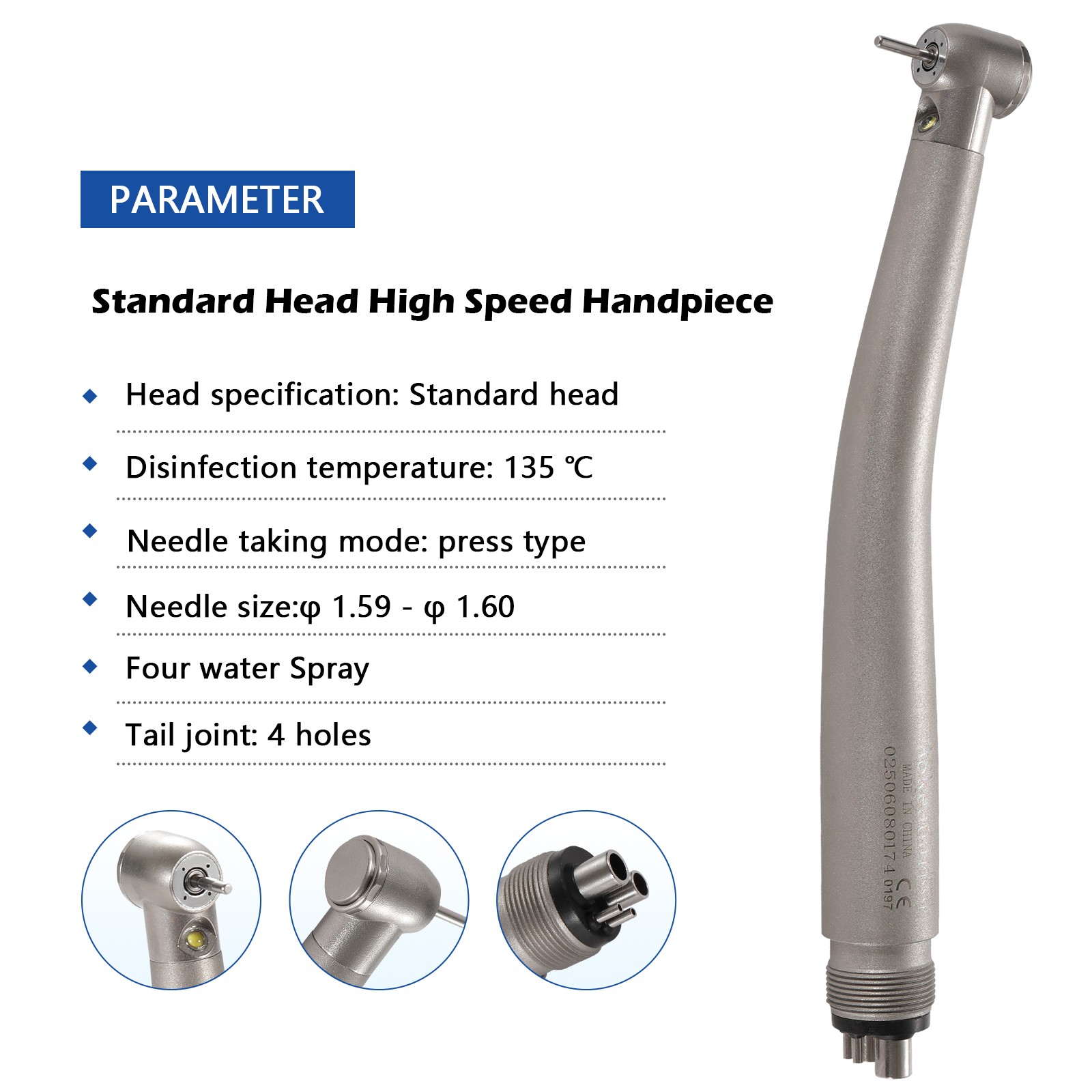 Dental LED Fibre Optic Contra Angle 1:1 Handpiece Fit NSK Ti-Max X25L Style