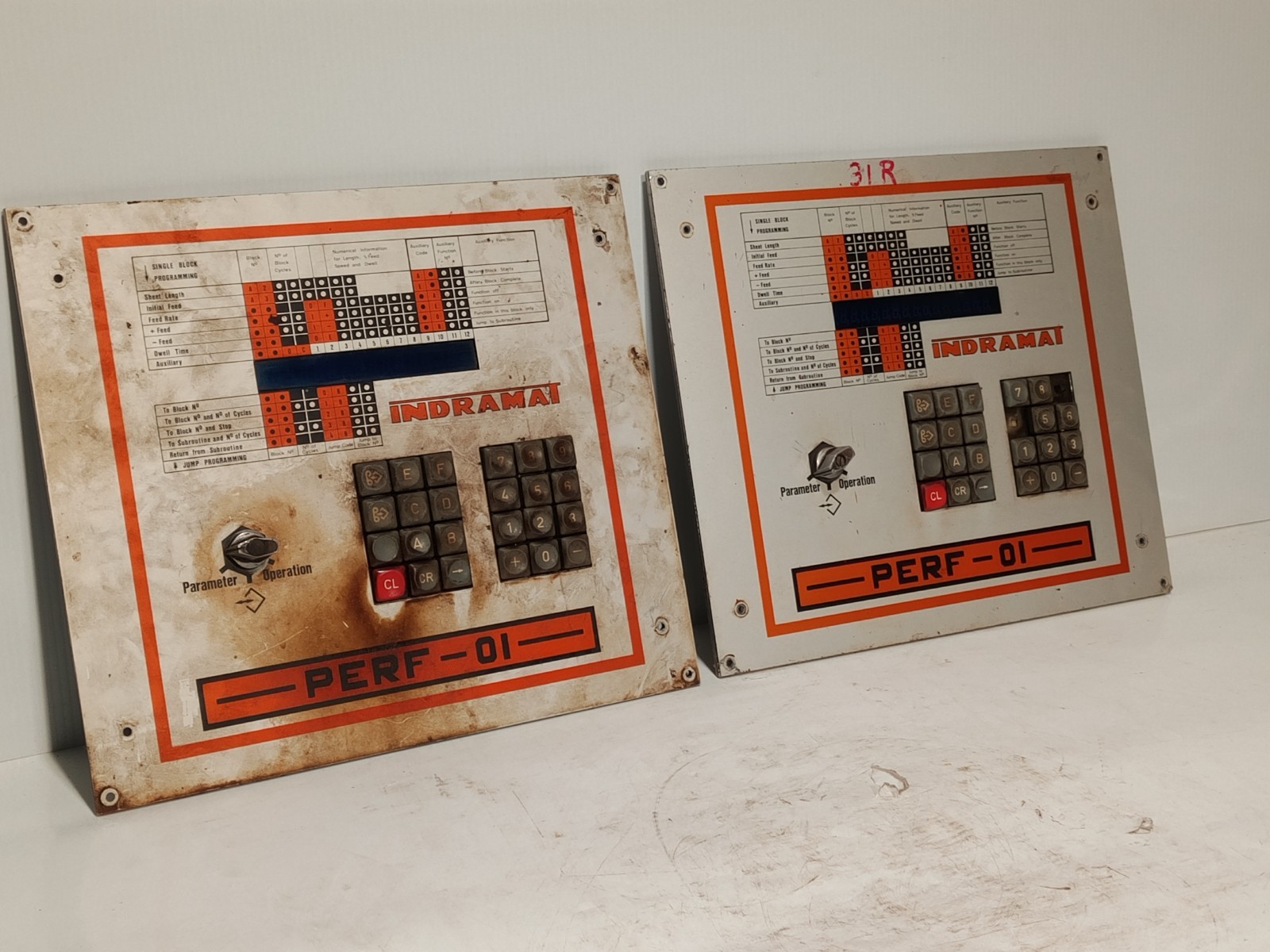 INDRAMAT 109-473-3201a-1 vintage key control panel KAT-3.3 for Perf-01 system