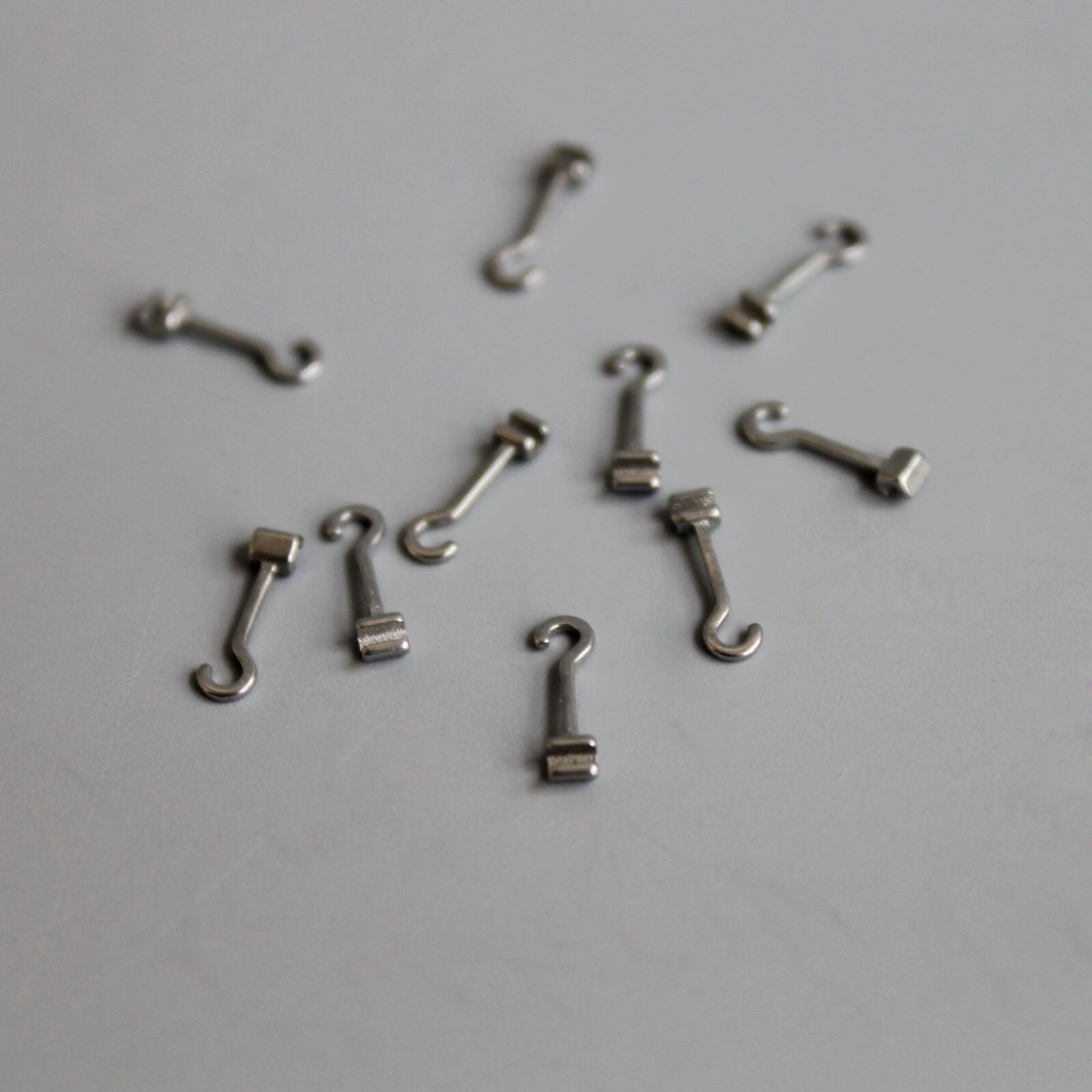 10 Pcs 1 Pack Dental Crimpable Hooks Size Long Curved Left Fix On Wires Hook